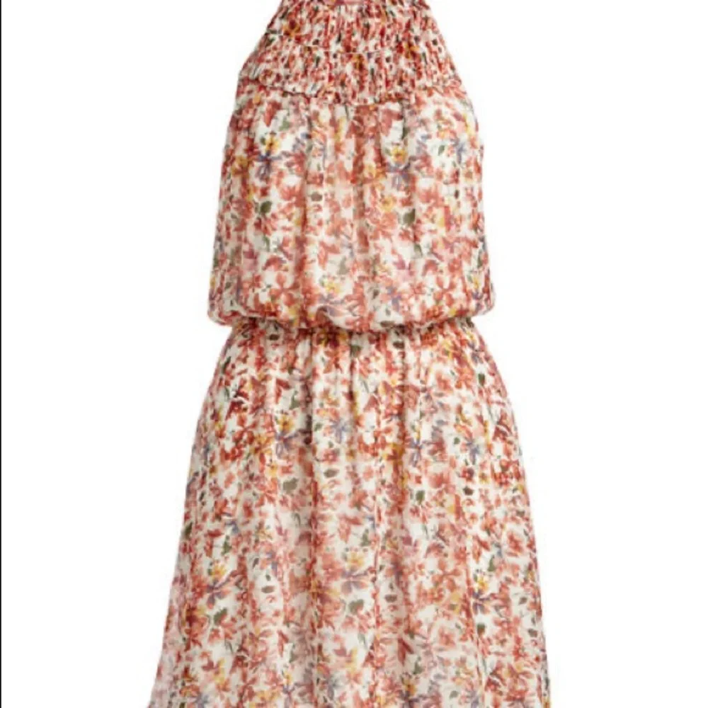 NWT Joie Reinelde White Silk Floral Blouson Dress - Picture 1 of 7